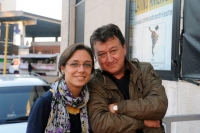 Il direttore del Festival, Rodrigo Diaz, con Francesca Mometti, del comitato organizzatore